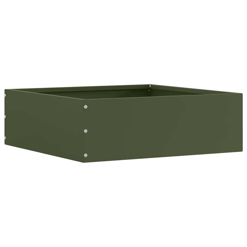 Bordura per Prato 6 pcs Verde oliva 40 x 40 x 13 cm Acciaio