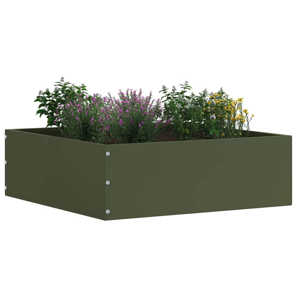 Bordura per Prato 6 pcs Verde oliva 40 x 40 x 13 cm Acciaio