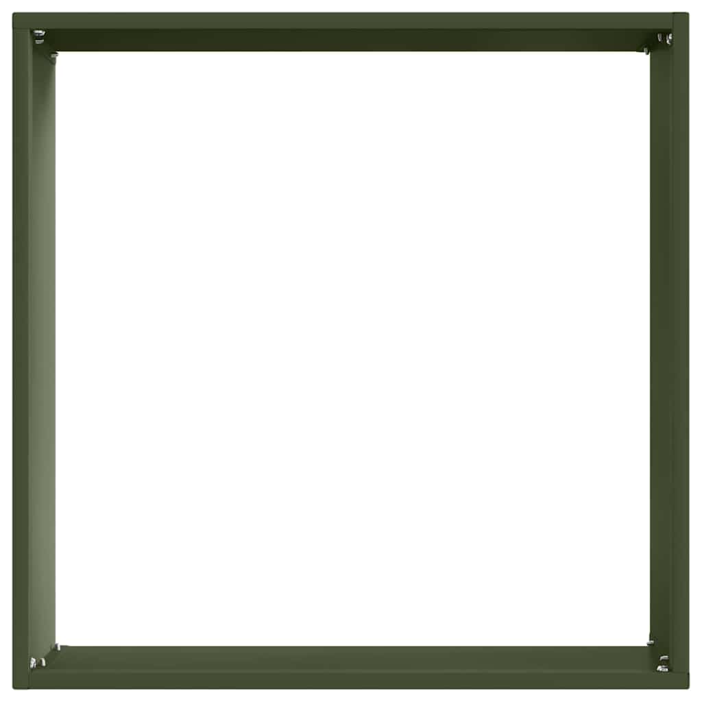 Bordura per Prato 6 pcs Verde oliva 40 x 40 x 13 cm Acciaio