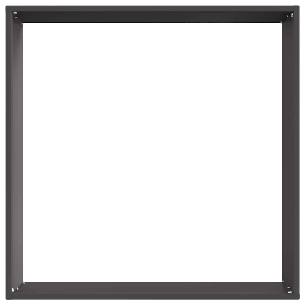 Bordura per Prato 6 pcs Nero 50 x 50 x 13 cm Acciaio
