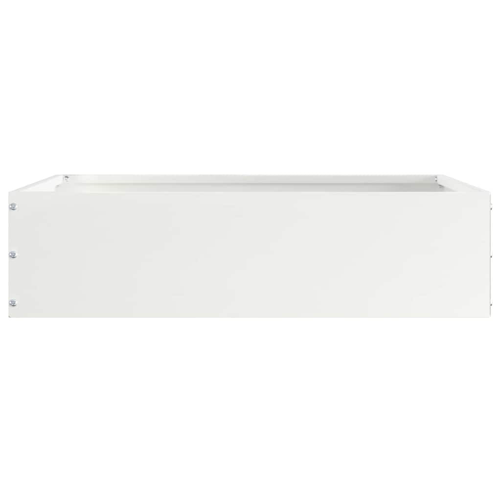 Bordura per Prato Bianco 50 x 50 x 13 cm Acciaio