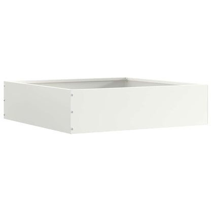 Bordura per Prato 6 pcs Bianco 50 x 50 x 13 cm Acciaio