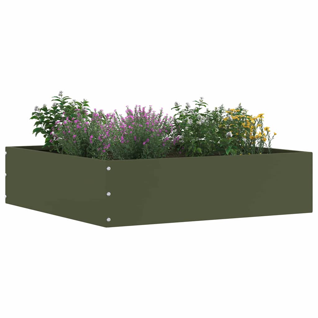 Bordura per Prato 6 pcs Verde oliva 50 x 50 x 13 cm Acciaio