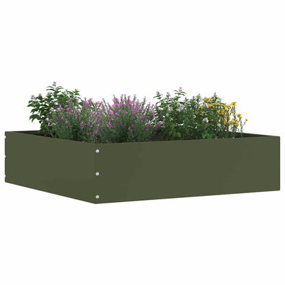 Bordura per Prato 6 pcs Verde oliva 50 x 50 x 13 cm Acciaio