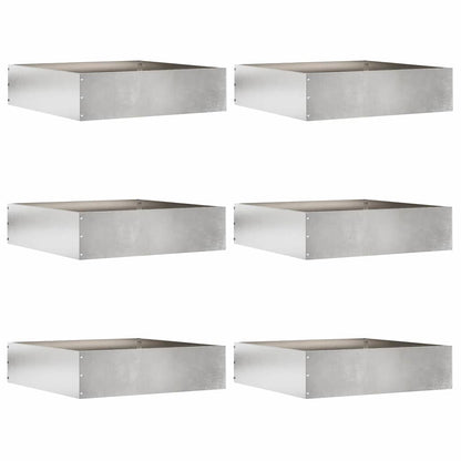 Bordura per Prato 6 pcs Argento 50 x 50 x 13 cm