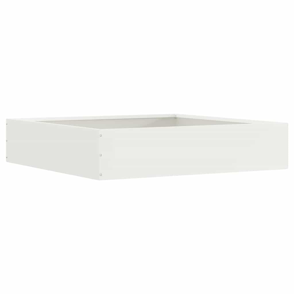 Bordura per Prato 6 pcs Bianco 60 x 60 x 13 cm Acciaio