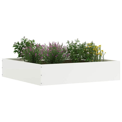 Bordura per Prato 6 pcs Bianco 60 x 60 x 13 cm Acciaio