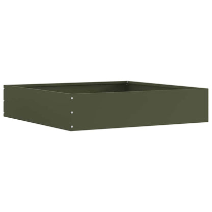 Bordura per Prato Verde oliva 60 x 60 x 13 cm Acciaio