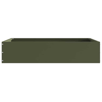 Bordura per Prato Verde oliva 60 x 60 x 13 cm Acciaio