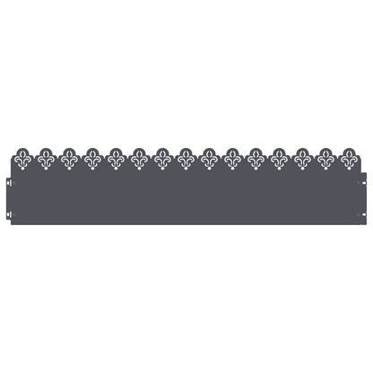 Bordure per prato 10 pcs Antracite 103 x 0,05 x 22 cm Acciaio