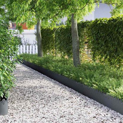 Bordure per prato 30 pcs Antracite 103 x 0,05 x 22 cm Acciaio
