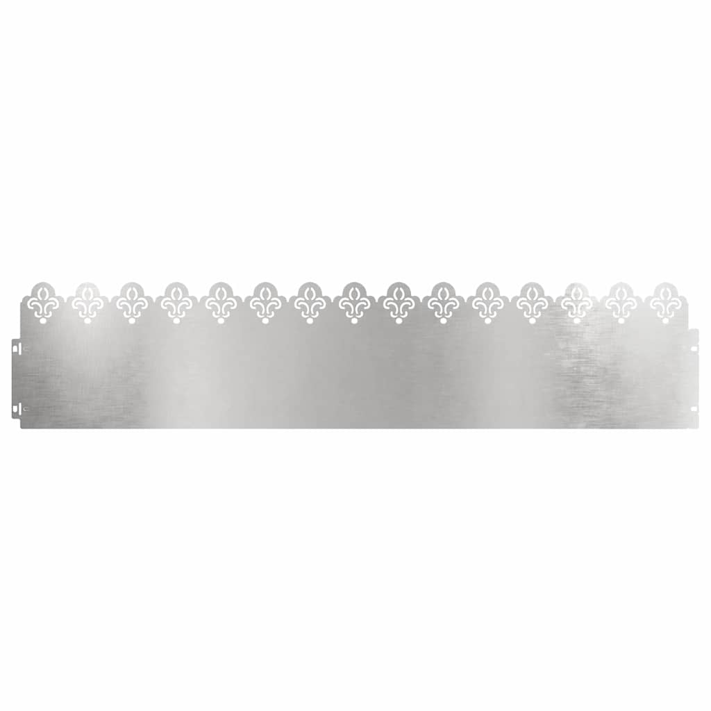 Bordure per prato 10 pcs Argento 103 x 0,05 x 22 cm