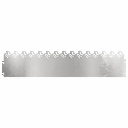 Bordure per prato 10 pcs Argento 103 x 0,05 x 22 cm