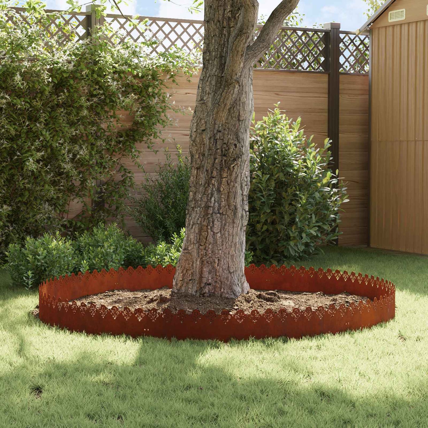 Bordure per prato 10 pcs Ruggine 103 x 0,05 x 22 cm