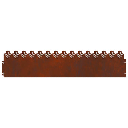 Bordure per prato 10 pcs Ruggine 103 x 0,05 x 22 cm