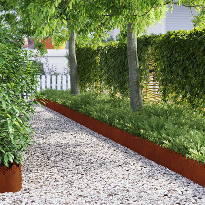 Bordure per prato 30 pcs Ruggine 103 x 0,05 x 22 cm
