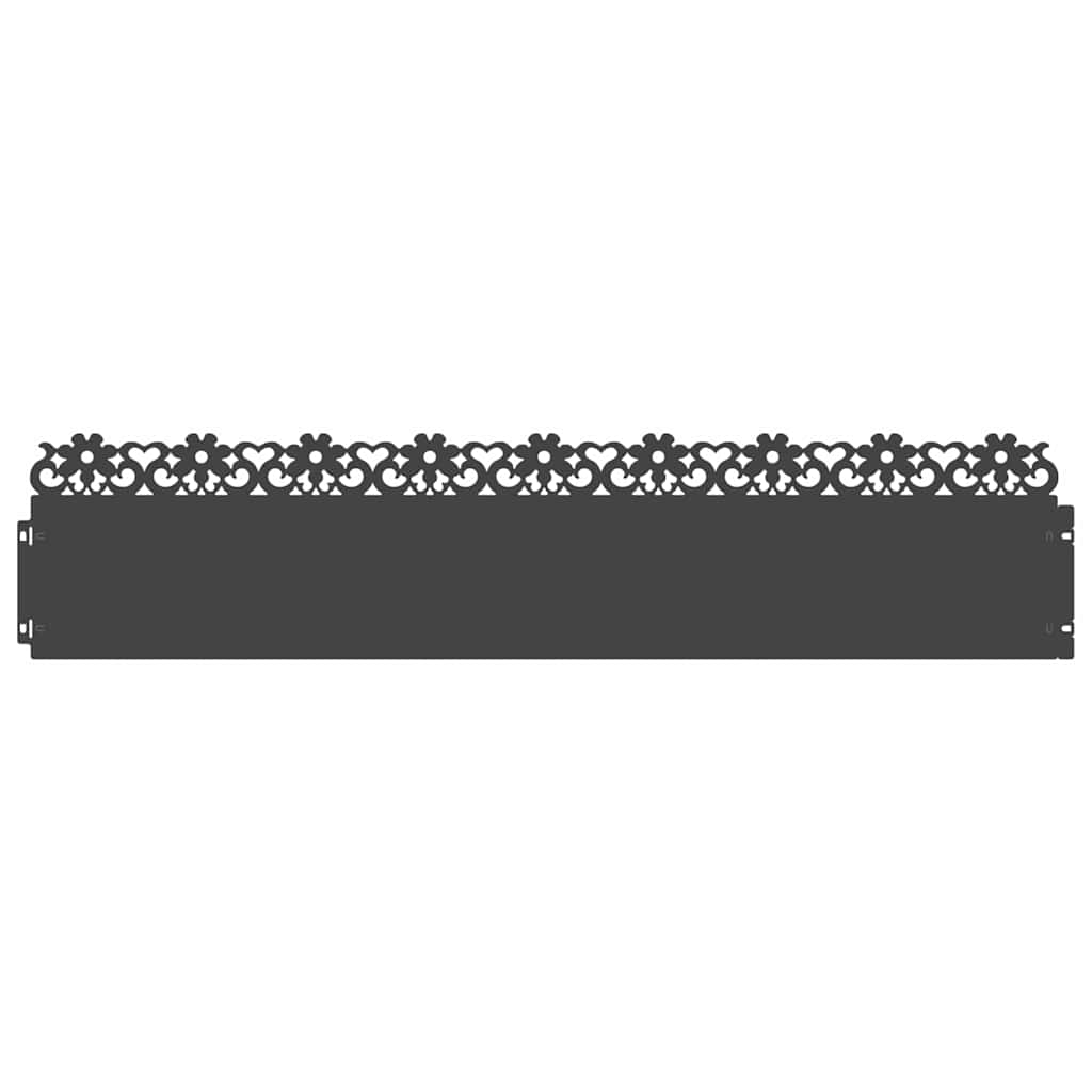 Bordure per prato 20 pcs Nero 103 x 0,05 x 22 cm Acciaio