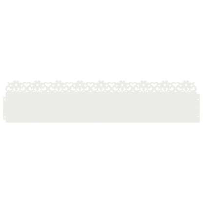 Bordure per prato 20 pcs Bianco 103 x 0,05 x 22 cm Acciaio