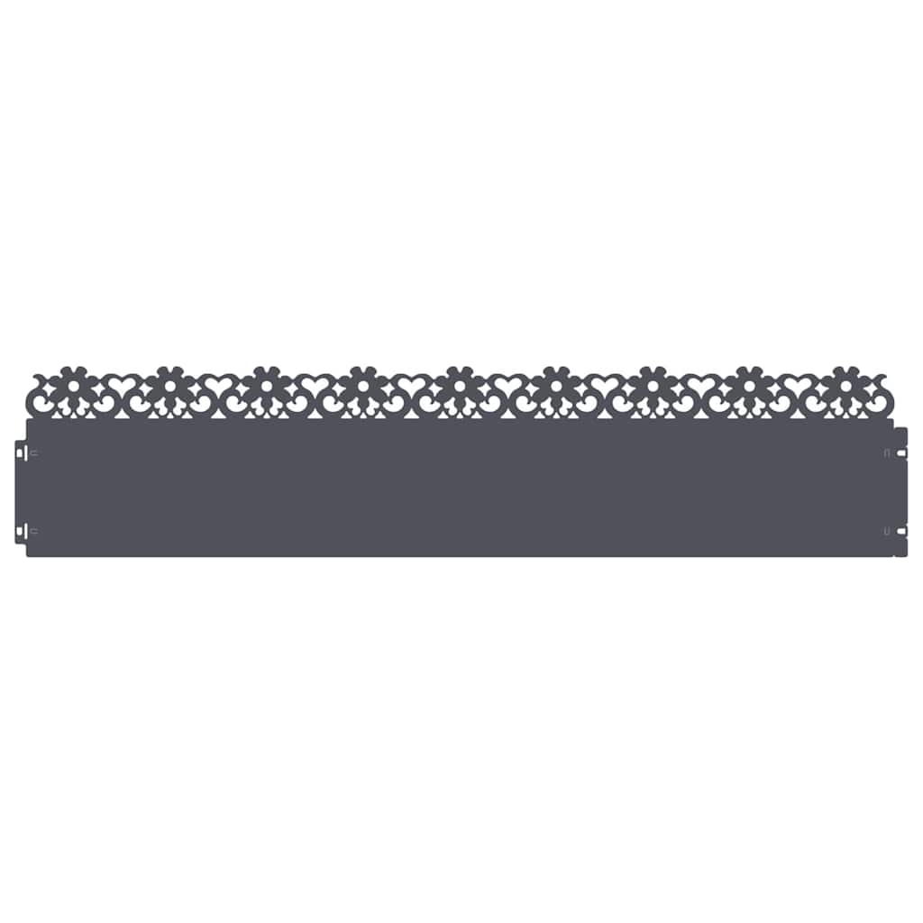 Bordure per prato 10 pcs Antracite 103 x 0,05 x 22 cm Acciaio