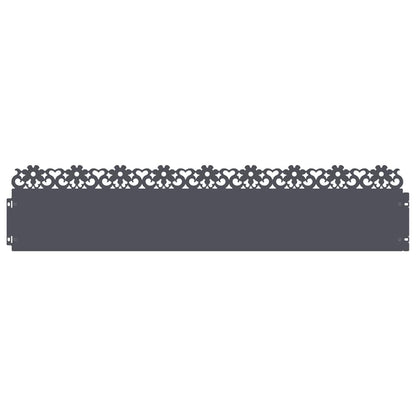 Bordure per prato 10 pcs Antracite 103 x 0,05 x 22 cm Acciaio