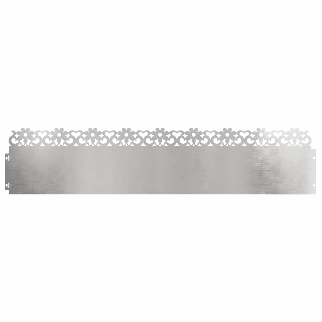 Bordure per prato 10 pcs Argento 103 x 0,05 x 22 cm