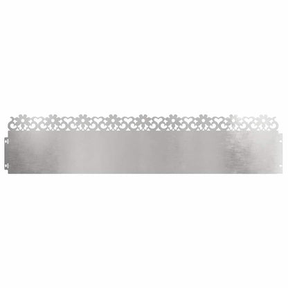 Bordure per prato 10 pcs Argento 103 x 0,05 x 22 cm