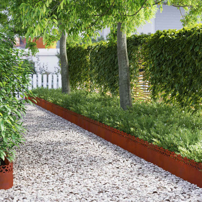 Bordure per prato 30 pcs Ruggine 103 x 0,05 x 22 cm
