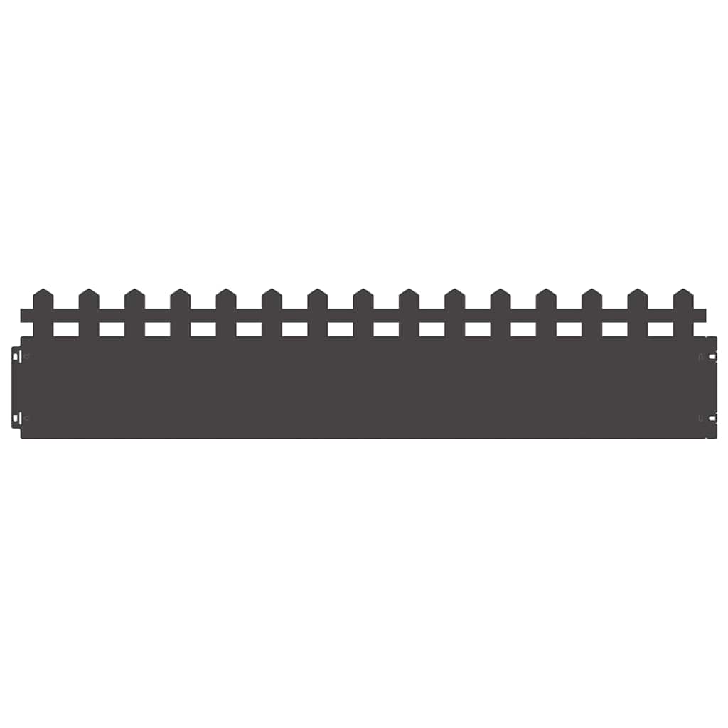 Bordure per prato 10 pcs Nero 103 x 0,05 x 22 cm Acciaio