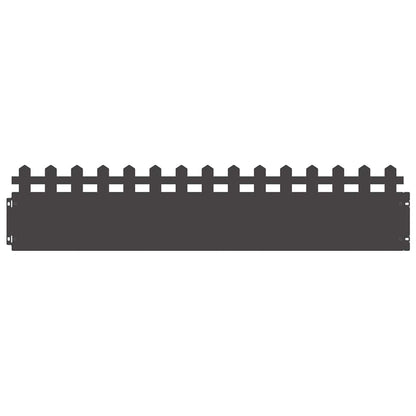 Bordure per prato 20 pcs Nero 103 x 0,05 x 22 cm Acciaio