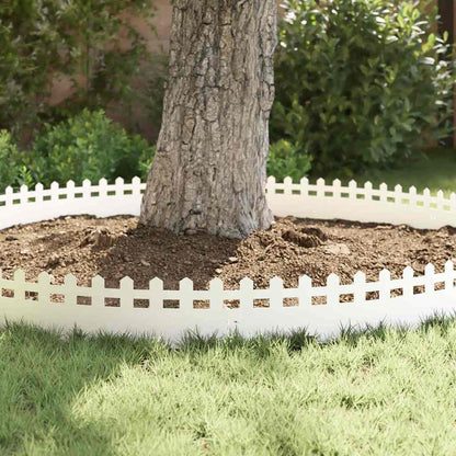 Bordure per prato 10 pcs Bianco 103 x 0,05 x 22 cm Acciaio