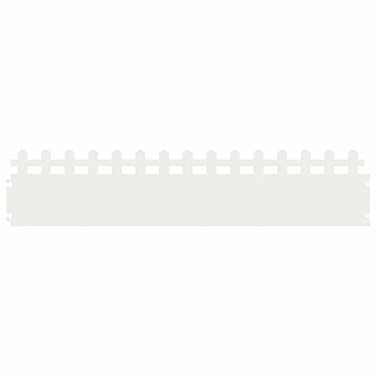 Bordure per prato 20 pcs Bianco 103 x 0,05 x 22 cm Acciaio