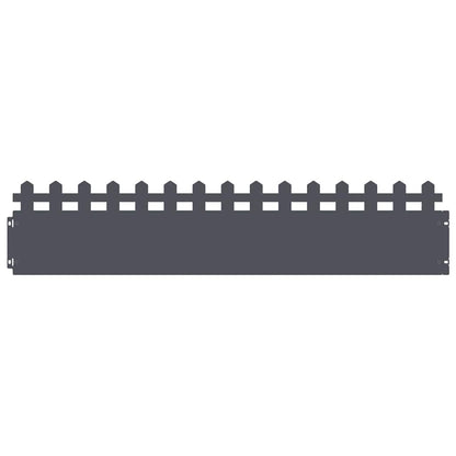 Bordure per prato 10 pcs Antracite 103 x 0,05 x 22 cm Acciaio