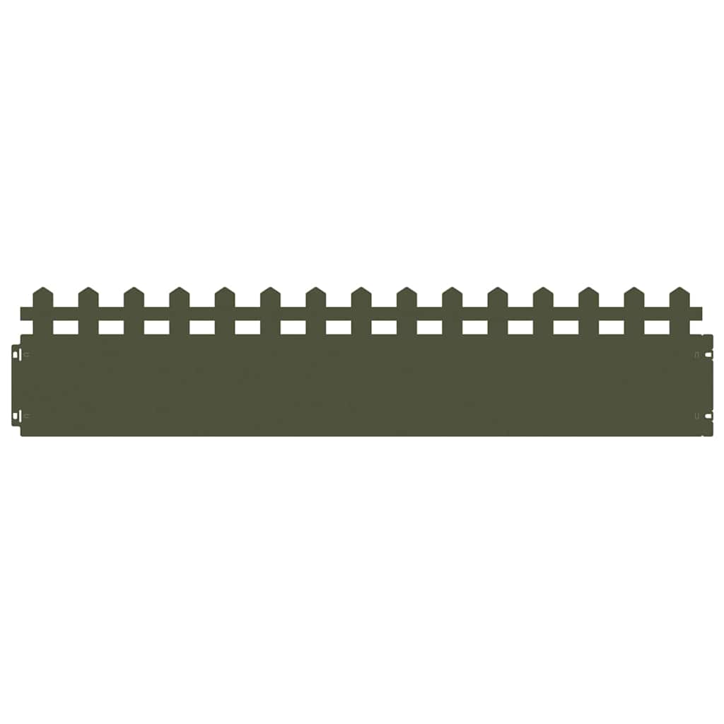 Bordure per prato 10 pcs Verde oliva 103 x 0,05 x 22 cm Acciaio