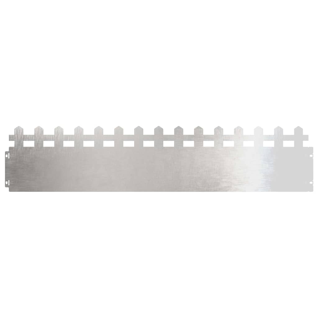 Bordure per prato 10 pcs Argento 103 x 0,05 x 22 cm