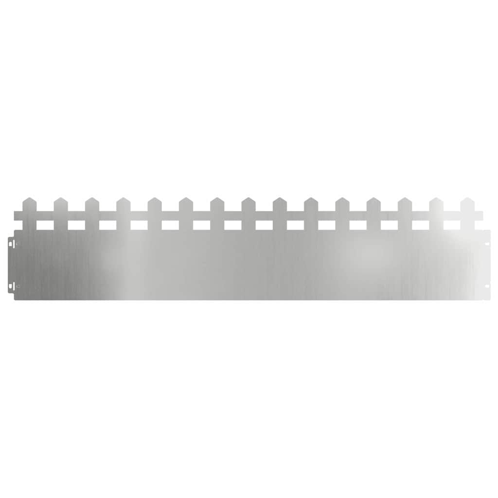 Bordure per prato 10 pcs Argento 103 x 0,05 x 22 cm