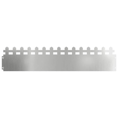 Bordure per prato 10 pcs Argento 103 x 0,05 x 22 cm