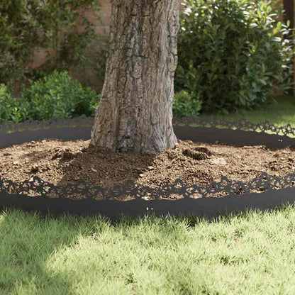 Bordure per prato 30 pcs Nero 103 x 0,05 x 22 cm Acciaio