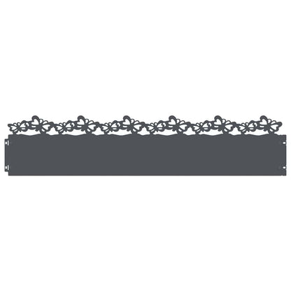 Bordure per prato 10 pcs Antracite 103 x 0,05 x 22 cm Acciaio