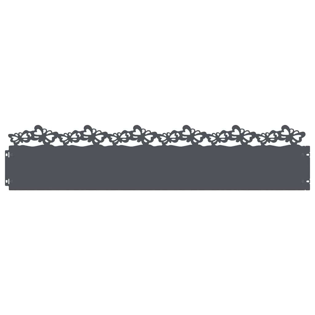 Bordure per prato 20 pcs Antracite 103 x 0,05 x 22 cm Acciaio