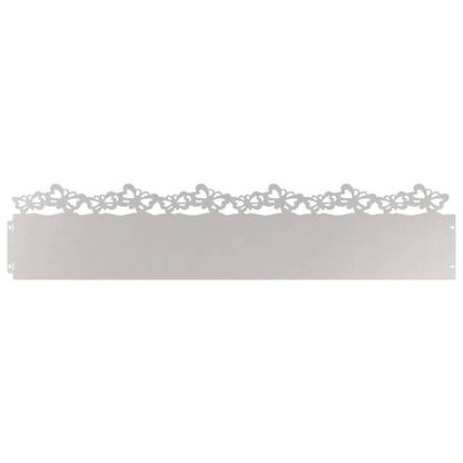 Bordure per prato 10 pcs Argento 103 x 0,05 x 22 cm