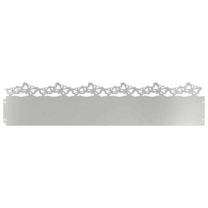 Bordure per prato 10 pcs Argento 103 x 0,05 x 22 cm