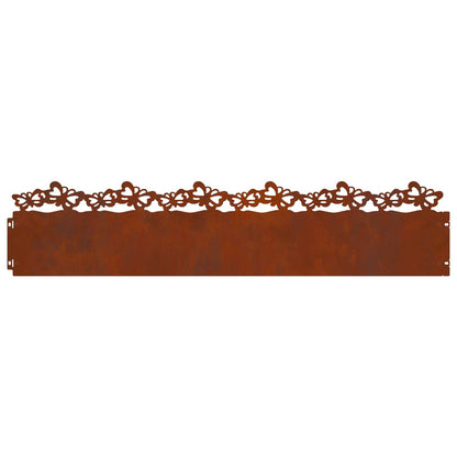 Bordure per prato 10 pcs Ruggine 103 x 0,05 x 22 cm