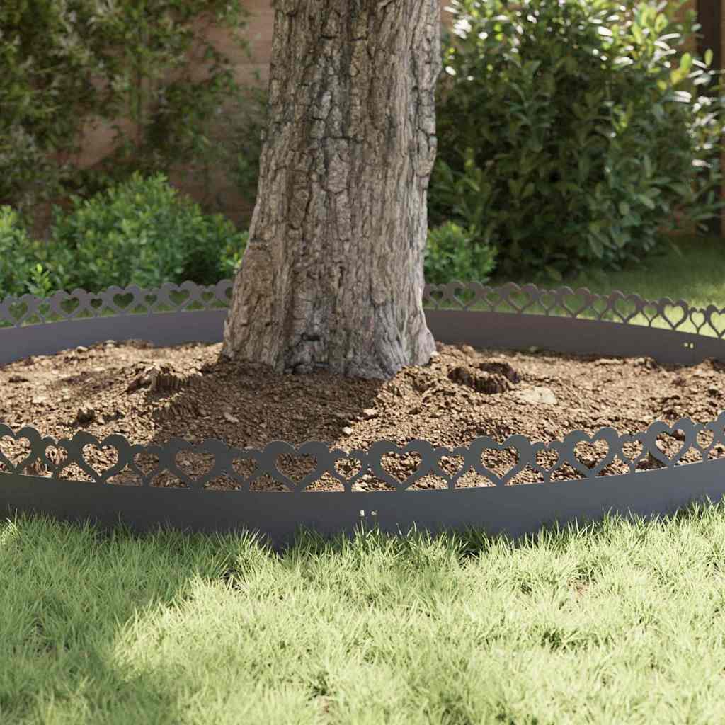Bordure per prato 20 pcs Antracite 103 x 0,05 x 22 cm Acciaio