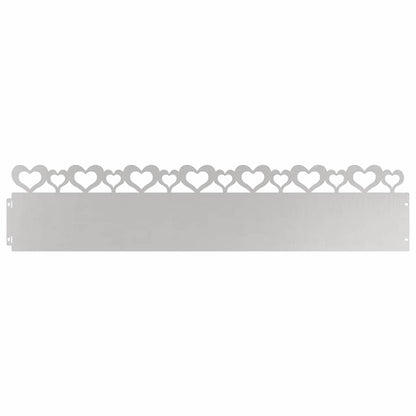 Bordure per prato 30 pcs Argento 103 x 0,05 x 22 cm