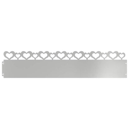 Bordure per prato 10 pcs Argento 103 x 0,05 x 22 cm