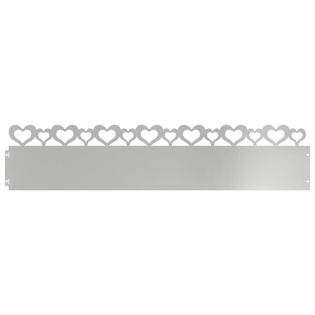 Bordure per prato 20 pcs Argento 103 x 0,05 x 22 cm