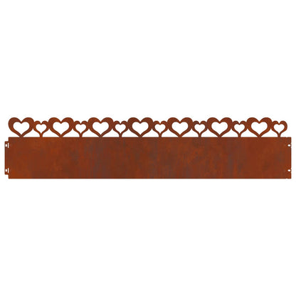 Bordure per prato 10 pcs Ruggine 103 x 0,05 x 22 cm