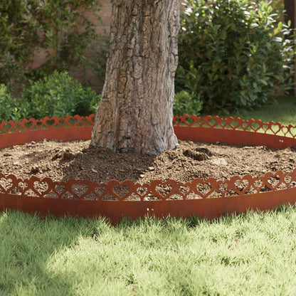 Bordure per prato 20 pcs Ruggine 103 x 0,05 x 22 cm