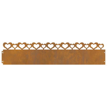 Bordure per prato 20 pcs Ruggine 103 x 0,05 x 22 cm