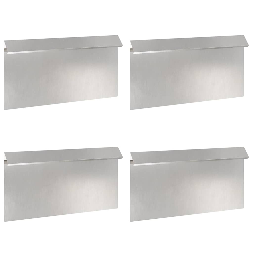 Recinto per lumache 4 pcs Argento 50 x 3,5 x 25 cm